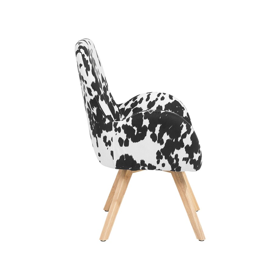 Fotel czarno-biały BJARN