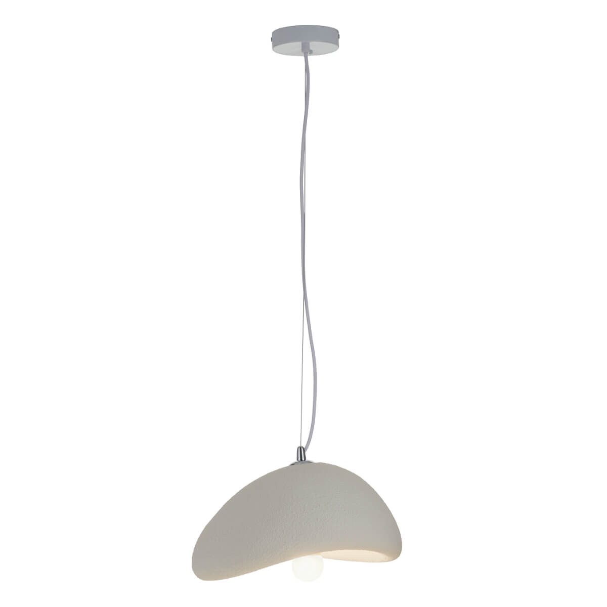 Zwieszana lampa jadalniana Stone DN426-300 kamień metal tworzywo biały