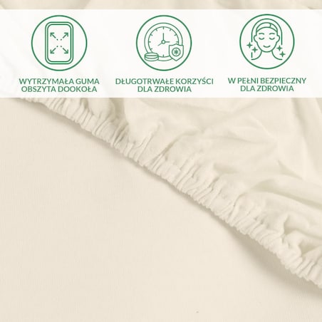 Prześcieradło ochronne wodoodporne z gumką 2w1, rozmiar 60x120 SMARTCEL kolor krem