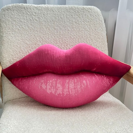 Poduszka duże Usta różowe