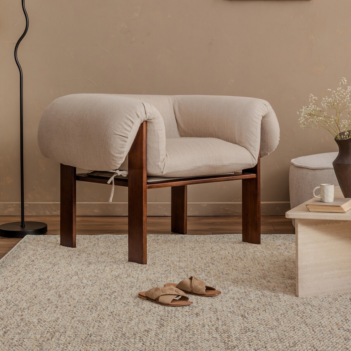 Dywan Nowoczesny Blanca 160x230 cm Popcorn Brązowy