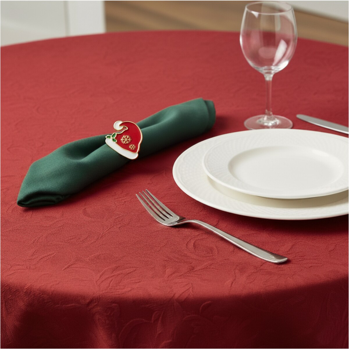 Obrączki Na Serwetki Klamry Pierścienie Do Serwetek Zestaw 4 Szt Wzór Czapka Mikołaj