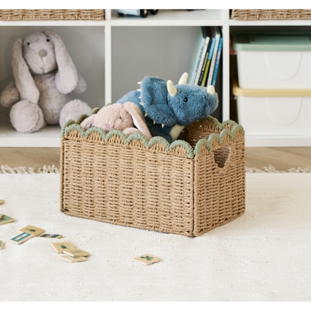 Kosz składany do przechowywania 38x25x22 cm z plecionego papieru AKELAP