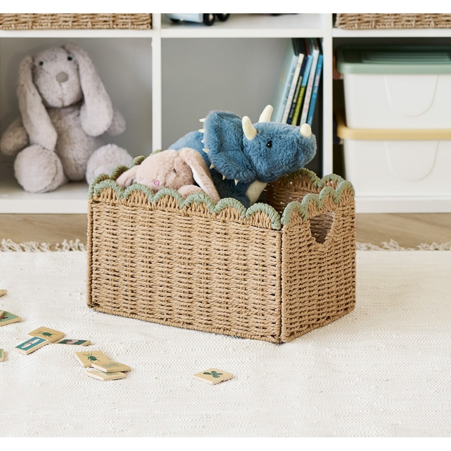 Kosz składany do przechowywania 38x25x22 cm z plecionego papieru AKELAP