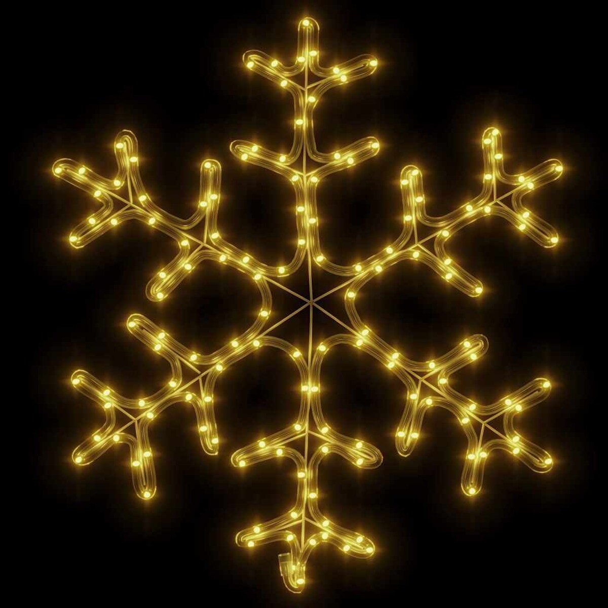 vidaXL Świąteczna dekoracja płatek śniegu 144 LED ciepła biel 59x59 cm