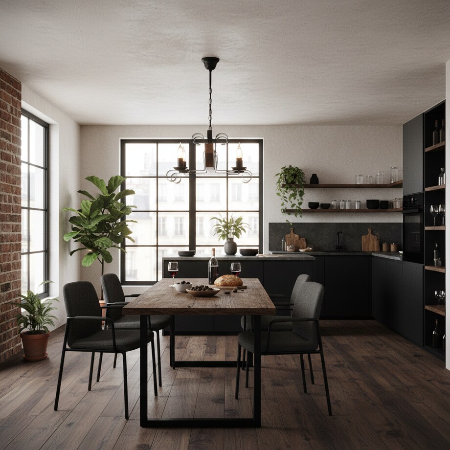 drewniana lampa wisząca 6 punktowa edylit retro