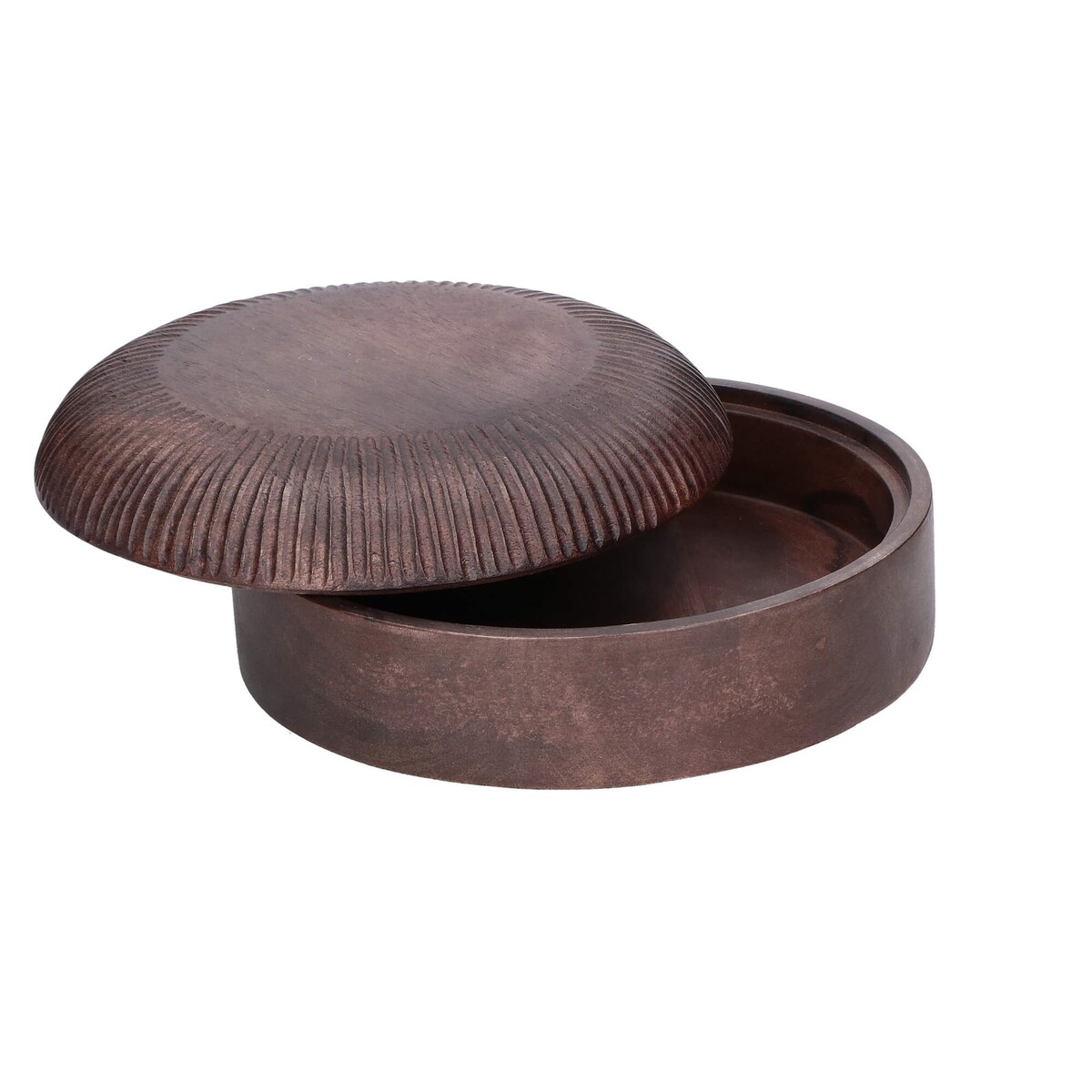 Zestaw 2 mis dekoracyjnych z pokrywką Perseo - Śliwkowy, 20 cm