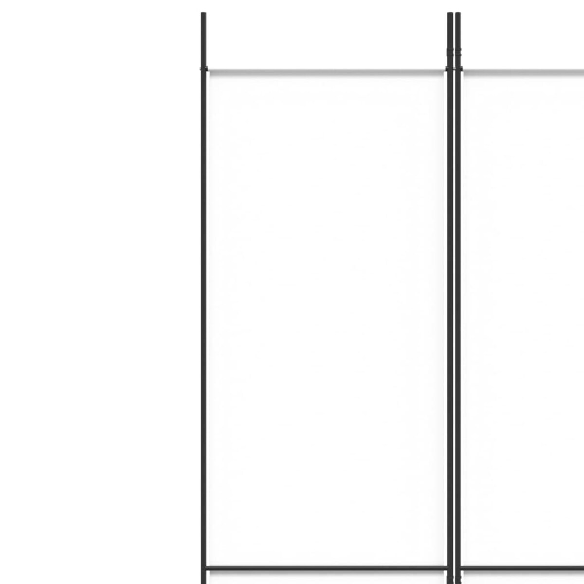 vidaXL Parawan 5-panelowy, biały, 250x220 cm, tkanina