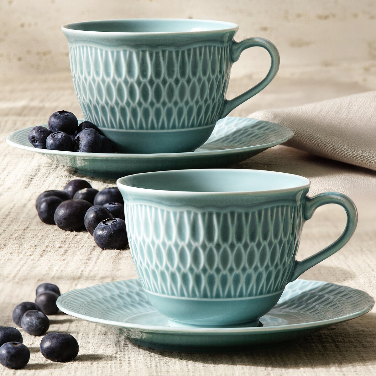 Filiżanka ze spodkiem 2 szt. SOFIA LAZUROWA