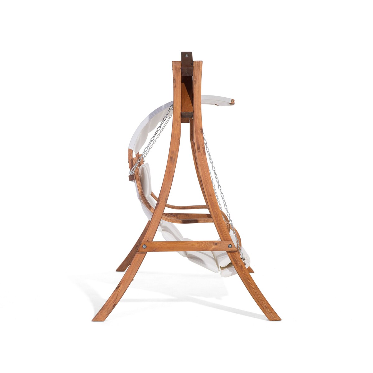 Huśtawka ogrodowa drewniana beżowa APRILIA