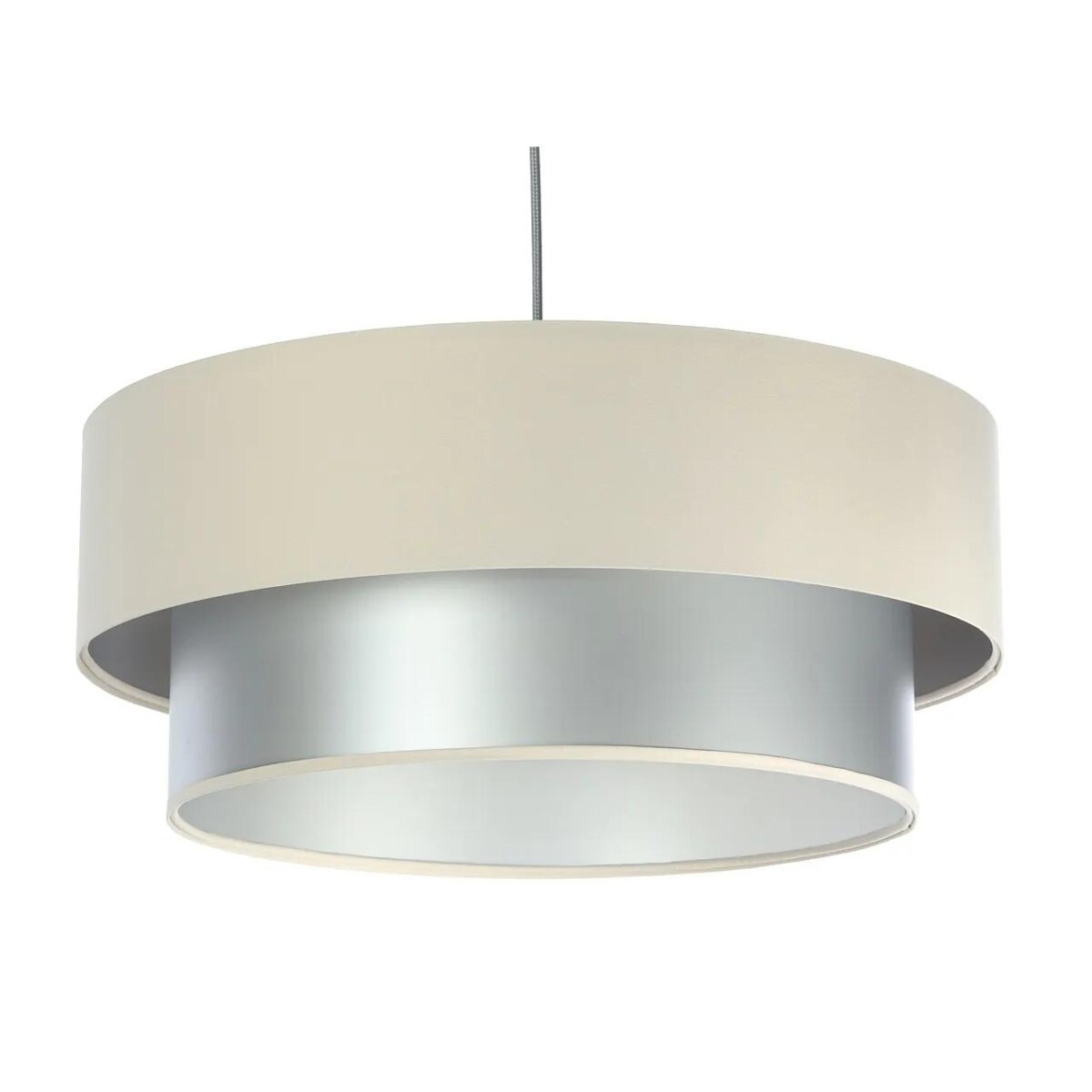 Lampa wisząca DOUBLE CREAM 40 kremowa/srebrna