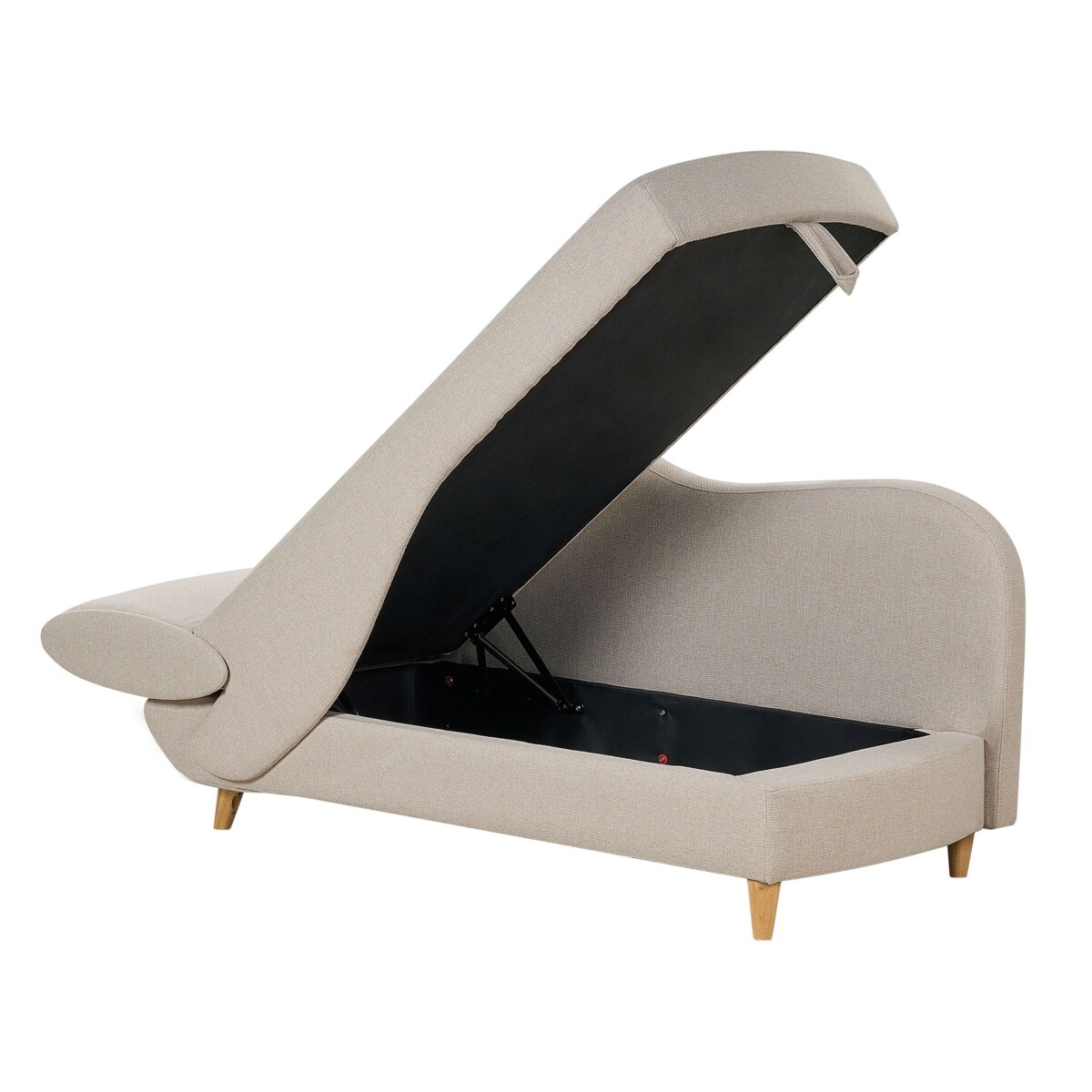 Szezlong z pojemnikiem lewostronny beżowy MERI II
