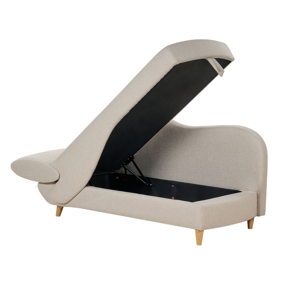 Szezlong z pojemnikiem lewostronny beżowy MERI II