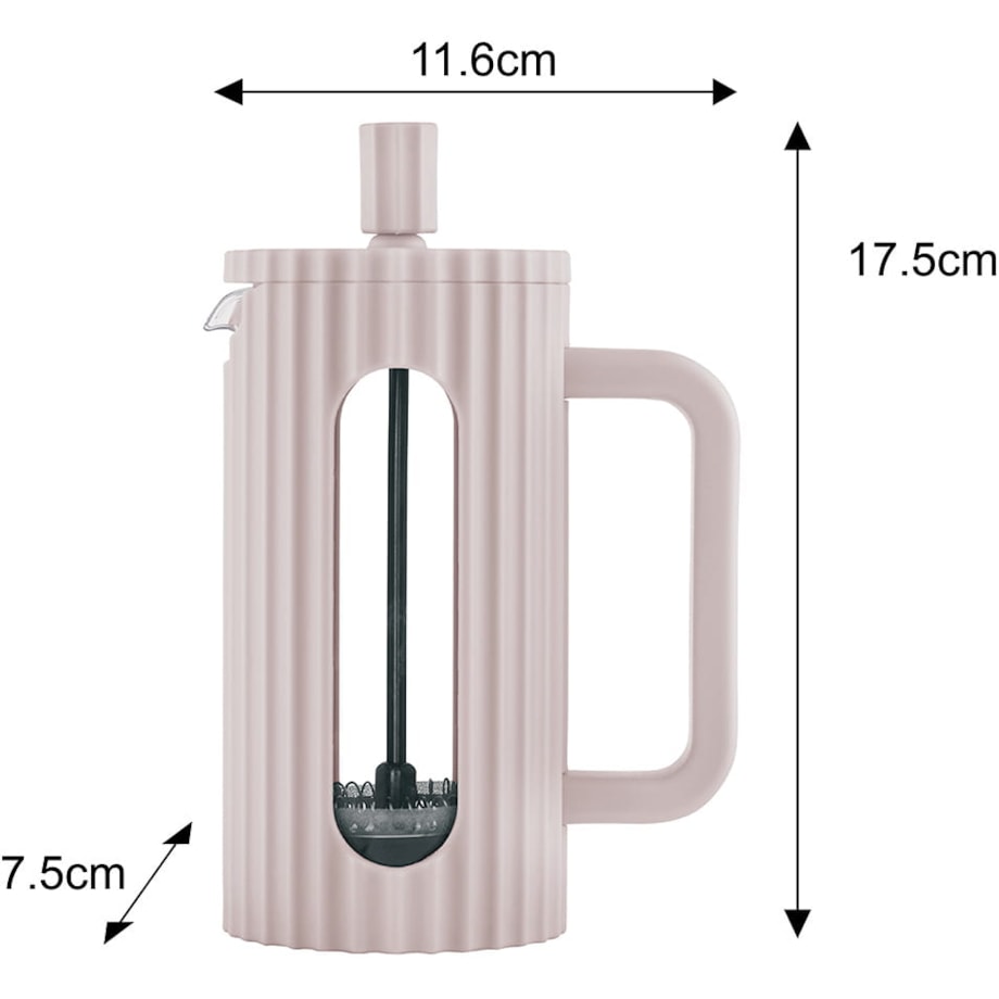 Zaparzacz do herbaty kawy szklany French Press 350 ml beżowy KLAUSBERG