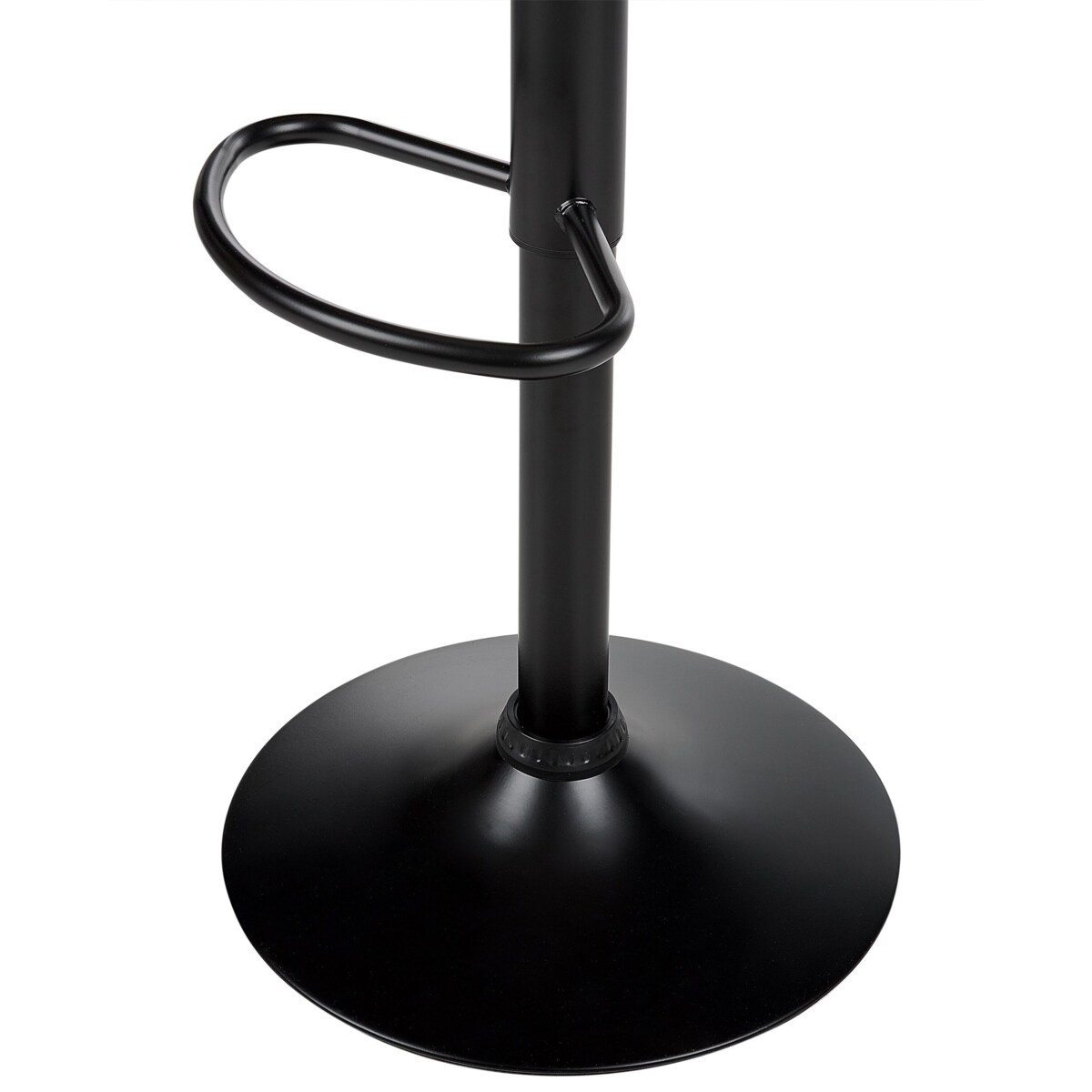 Zestaw 2 krzeseł barowych CONWAY Ekoskóra Obrotowy Czarny