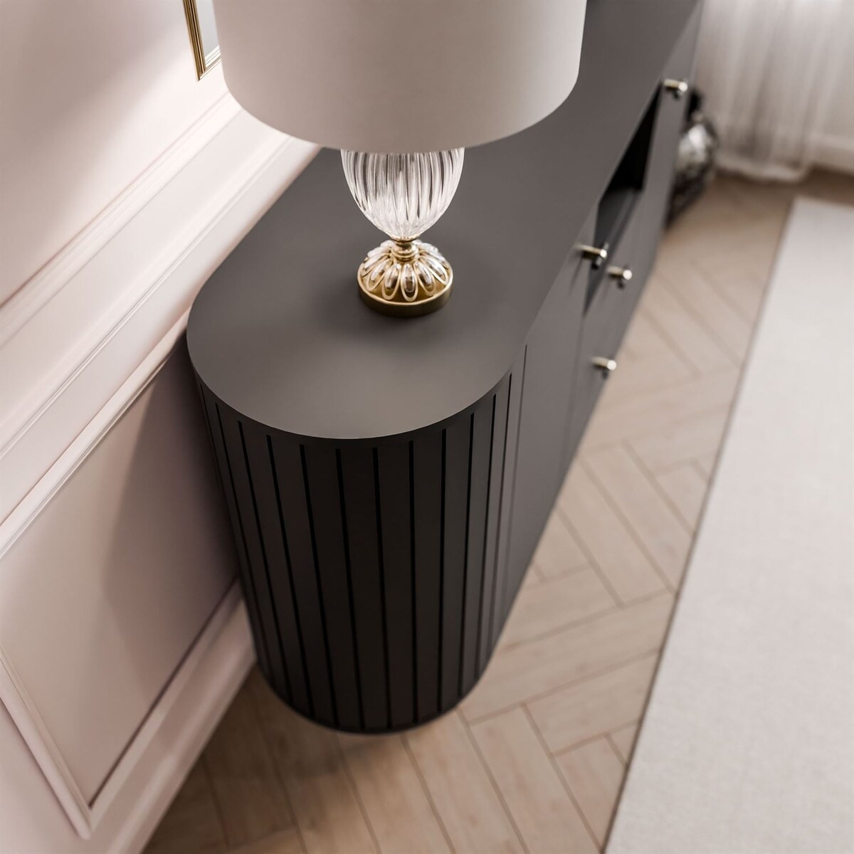 Komoda ELODIE 150 2D2S czarna