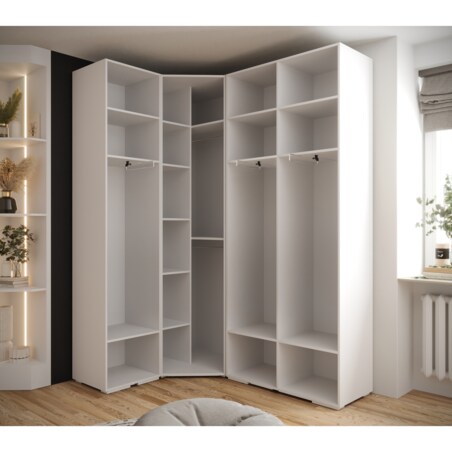 Garderoba wysoka do przedpokoju INOVA 1 Z3 biały+czarny