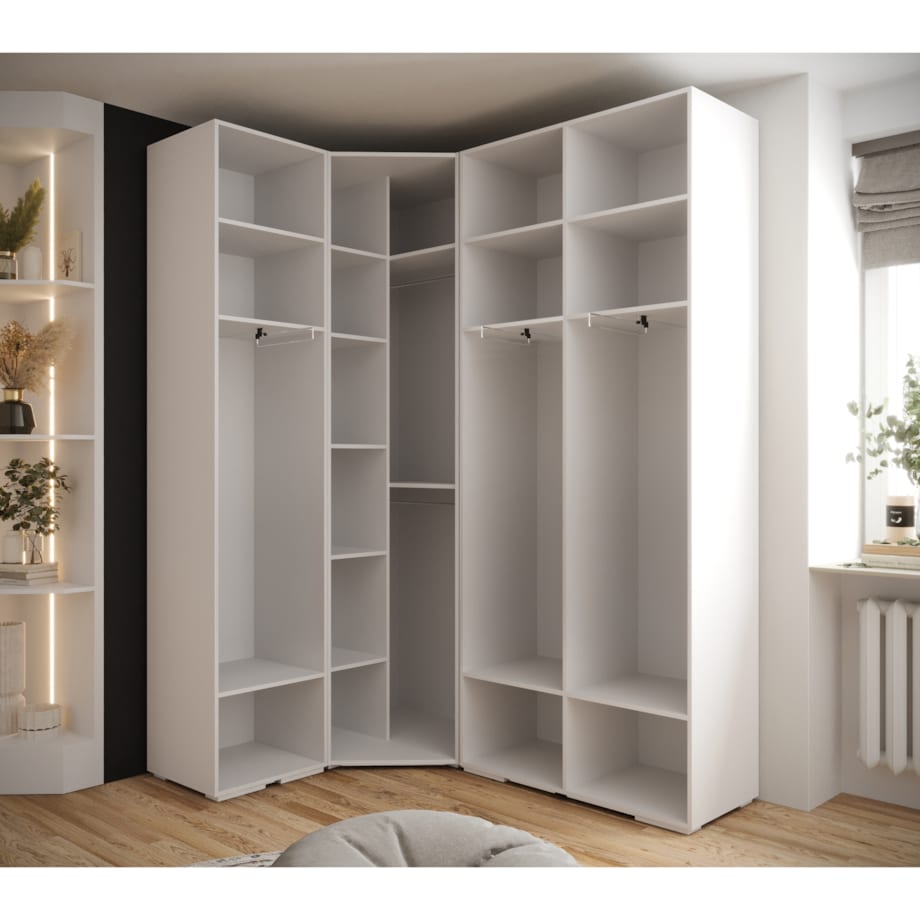 Garderoba wysoka do przedpokoju INOVA 1 Z3 biały+czarny