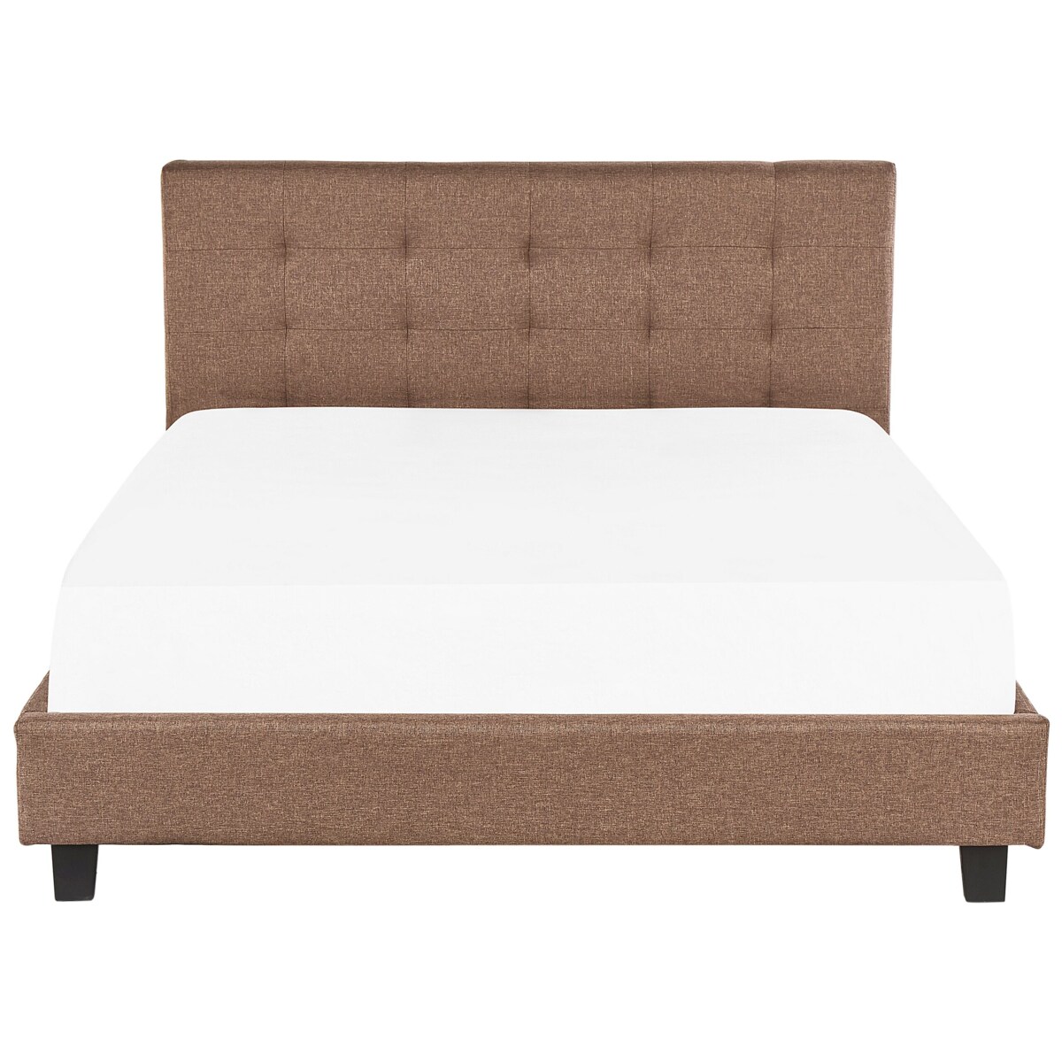 Łóżko wodne tapicerowane 180 x 200 cm brązowe LA ROCHELLE