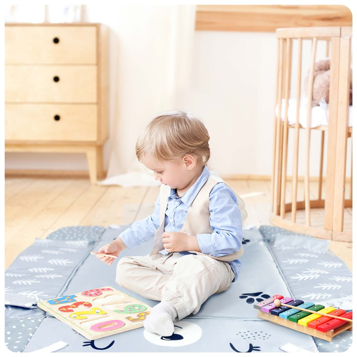 Mata edukacyjna interaktywna Ricokids dla niemowląt 3w1 7350