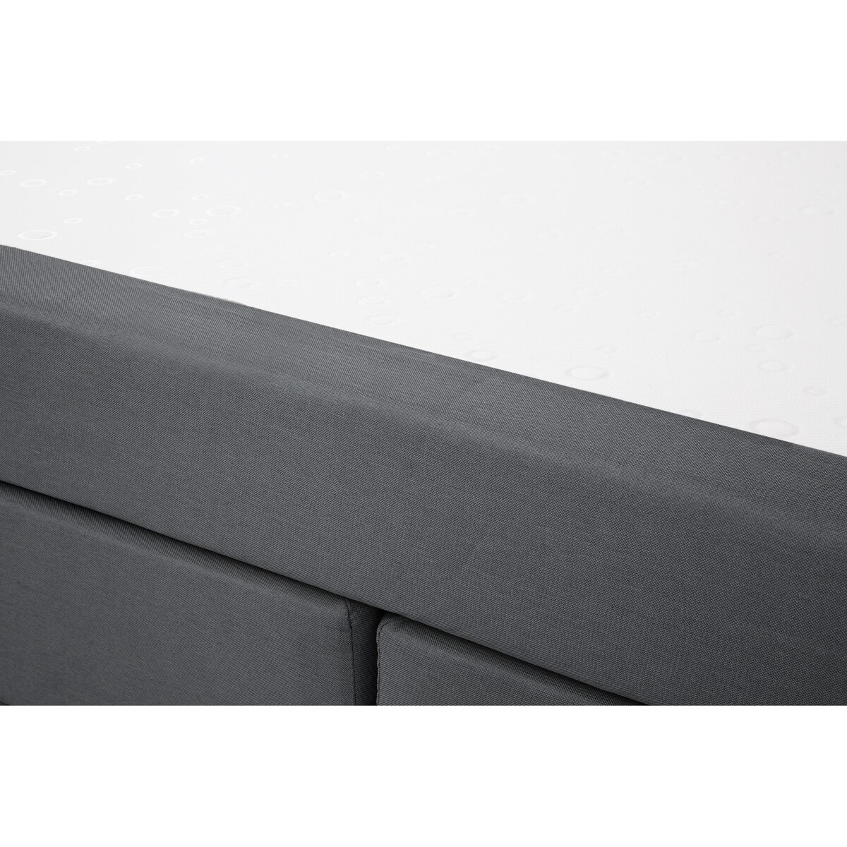 Łóżko kontynentalne tapicerowane 180 x 200 cm szare ADMIRAL