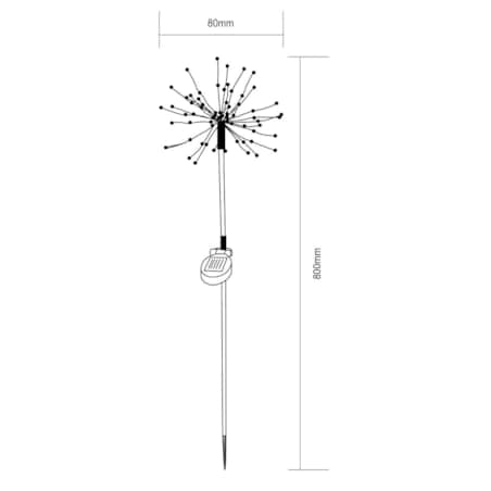 lampa solarna DMUCHAWIEC 80cm wbijana