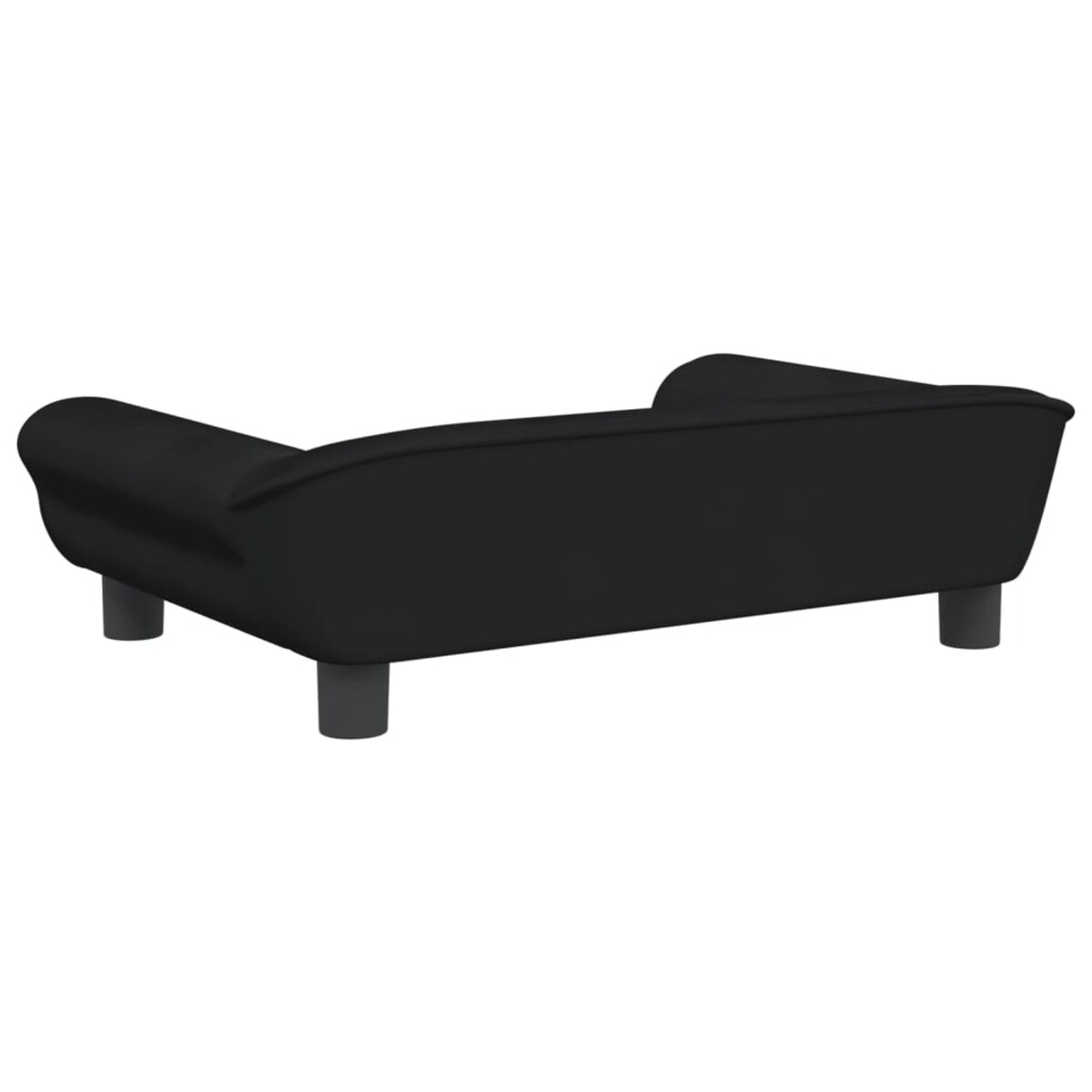 vidaXL Sofa dla dzieci, czarna, 70x45x26 cm, aksamit