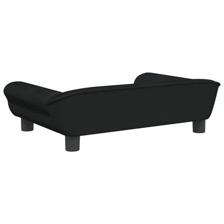 vidaXL Sofa dla dzieci, czarna, 70x45x26 cm, aksamit