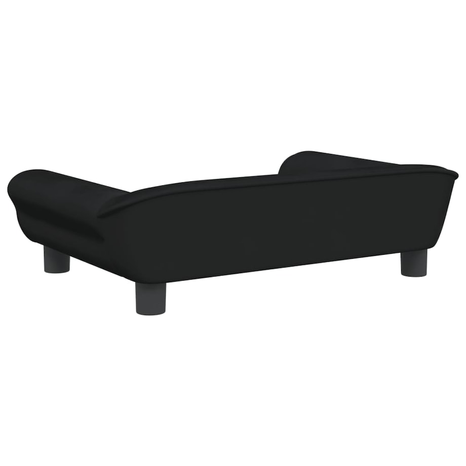 vidaXL Sofa dla dzieci, czarna, 70x45x26 cm, aksamit
