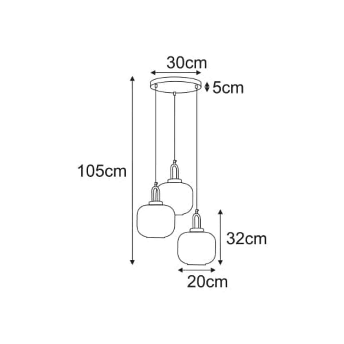 Lampa wisząca K-6062 z serii LIRA