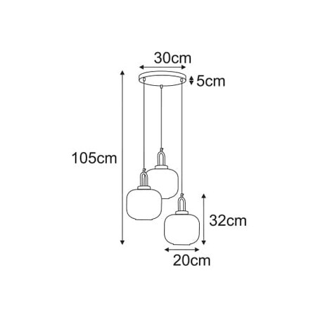 Lampa wisząca K-6062 z serii LIRA
