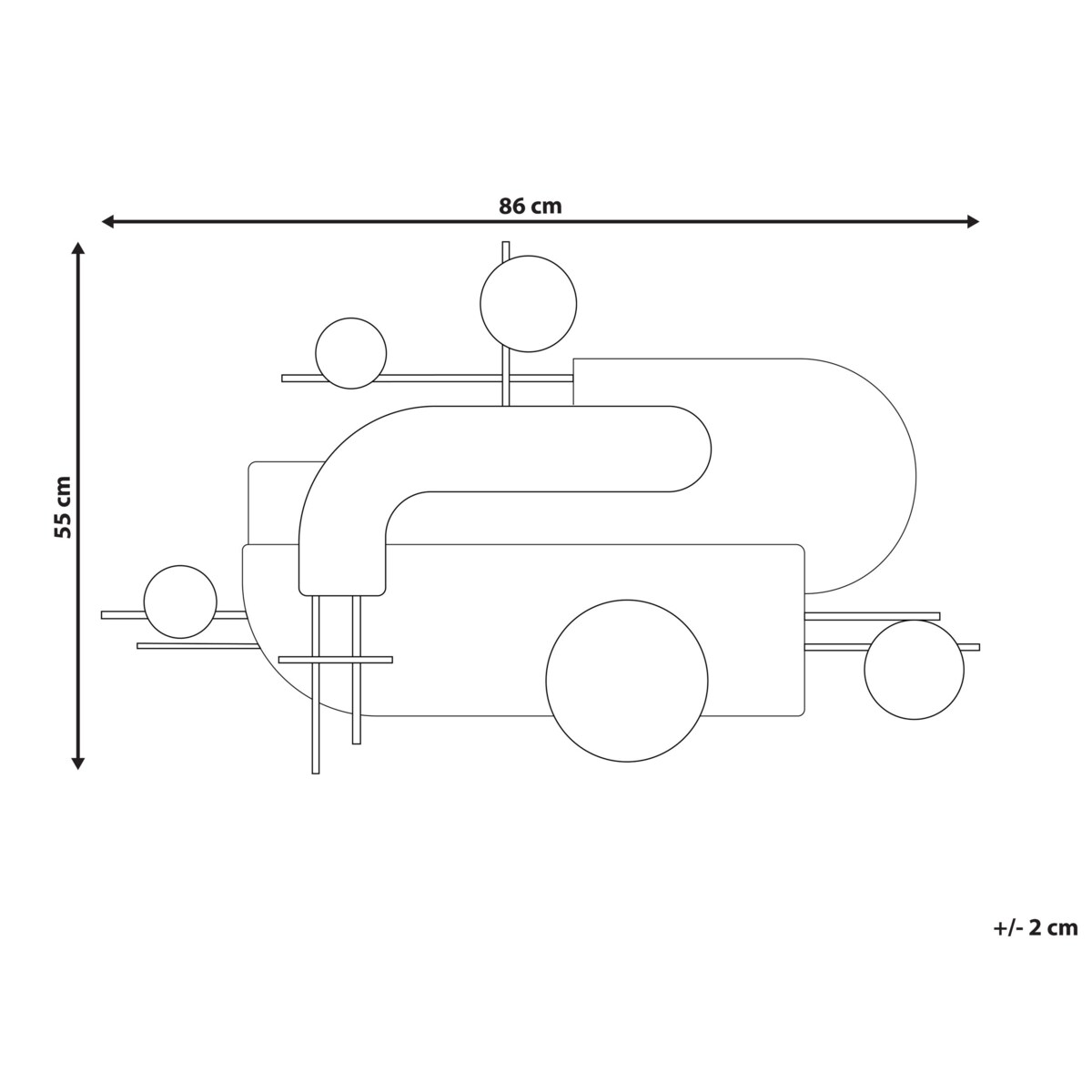 Dekoracja ścienna czarno-złota LUTETIUM