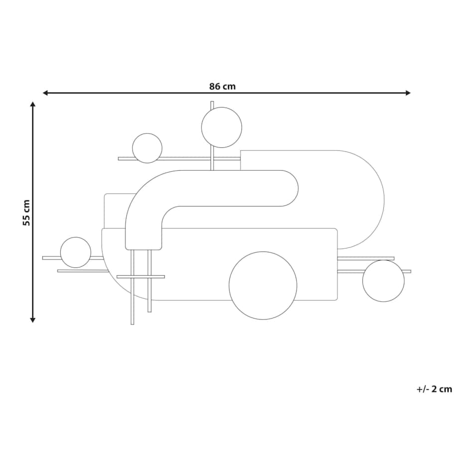 Dekoracja ścienna czarno-złota LUTETIUM