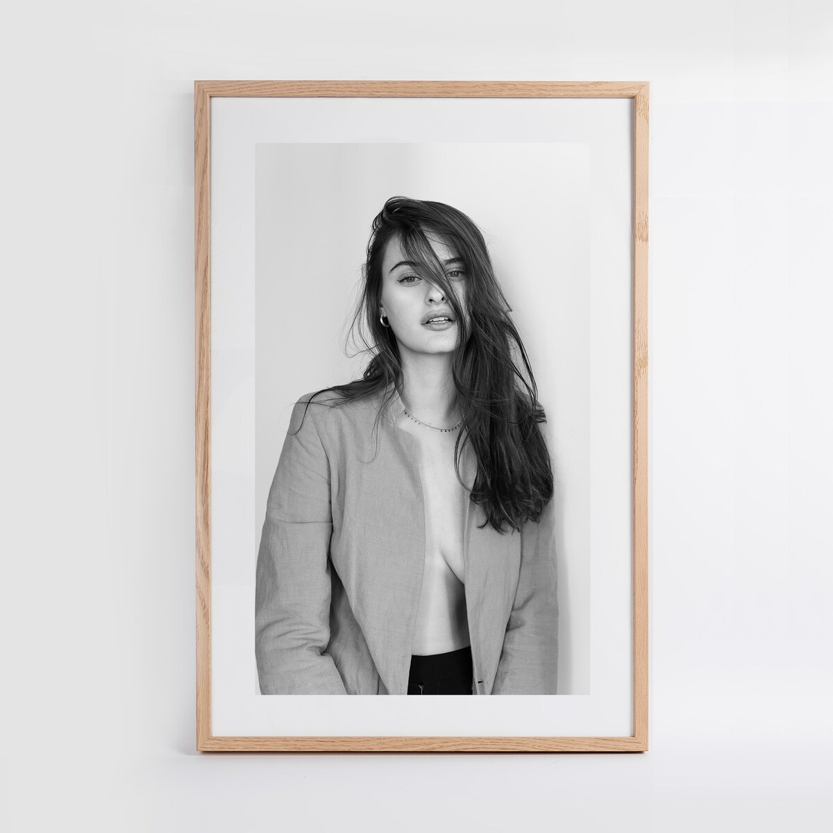 Ramka na zdjęcia 40x60 cm ramka drewniana dębowa naturalna foto ramka z litego drewna dębowego prostokątna OAK FRAMAI