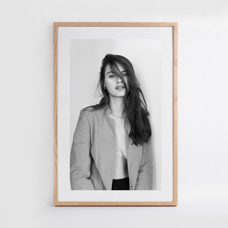 Ramka na zdjęcia 40x60 cm ramka drewniana dębowa naturalna foto ramka z litego drewna dębowego prostokątna OAK FRAMAI