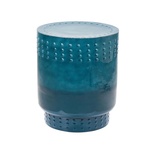 Stolik pomocniczy metalowy niebieski ABRA