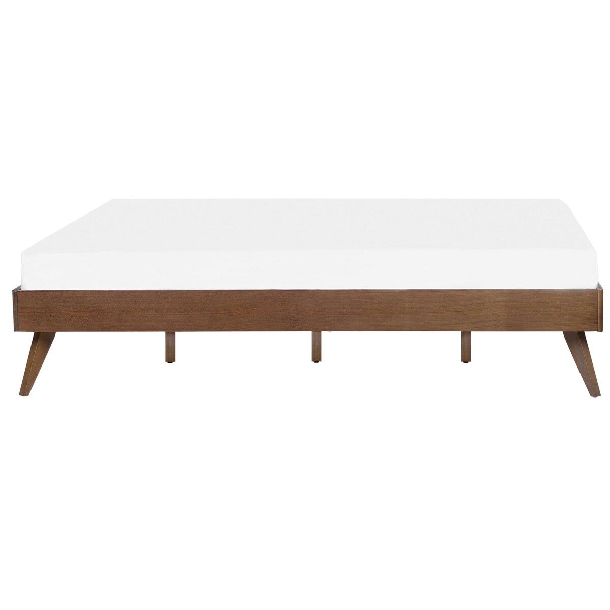 Łóżko 140 x 200 cm ciemne drewno BERRIC