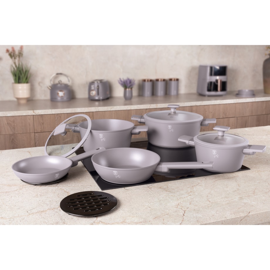 Zestaw garnków i patelni 10el. BerlingerHaus Taupe BH-8110