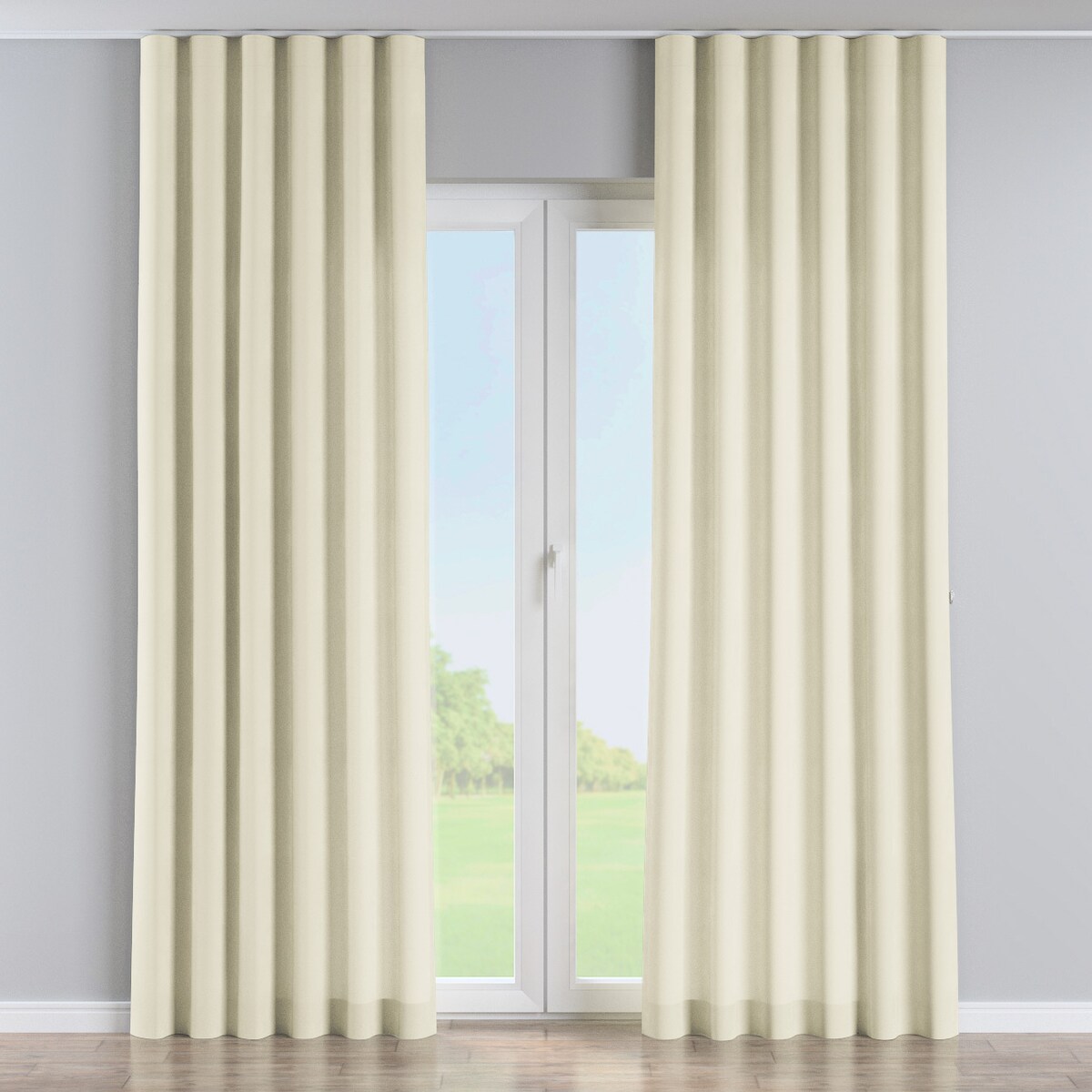 Zasłona na taśmie wave 130x260 kremowy