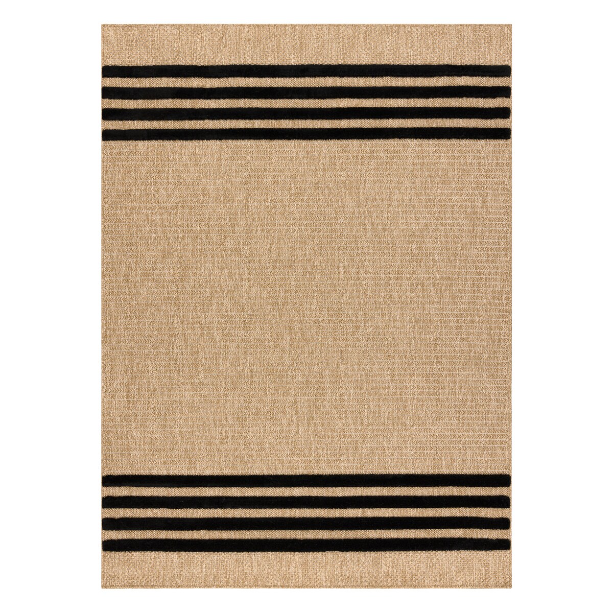 Dywan SPARK 0689 beż / czarny - Linie, 140x190 cm