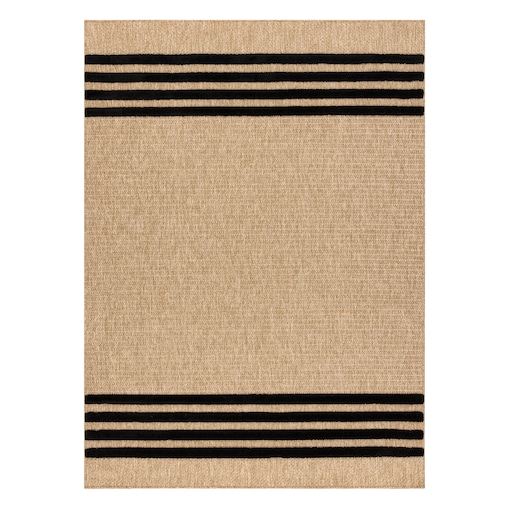 Dywan SPARK 0689 beż / czarny - Linie, 140x190 cm