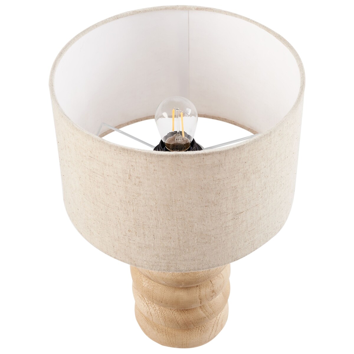 Lampa stołowa BETWA Drewno mango Jasnobrązowy