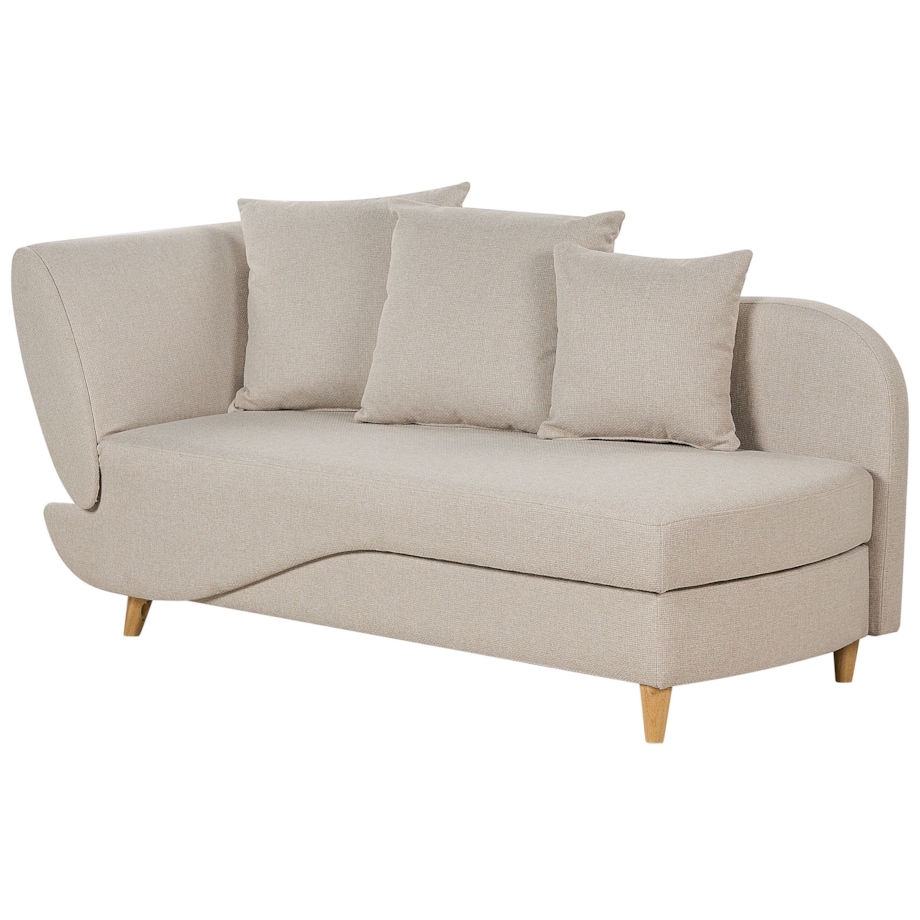 Szezlong z pojemnikiem lewostronny beżowy MERI II