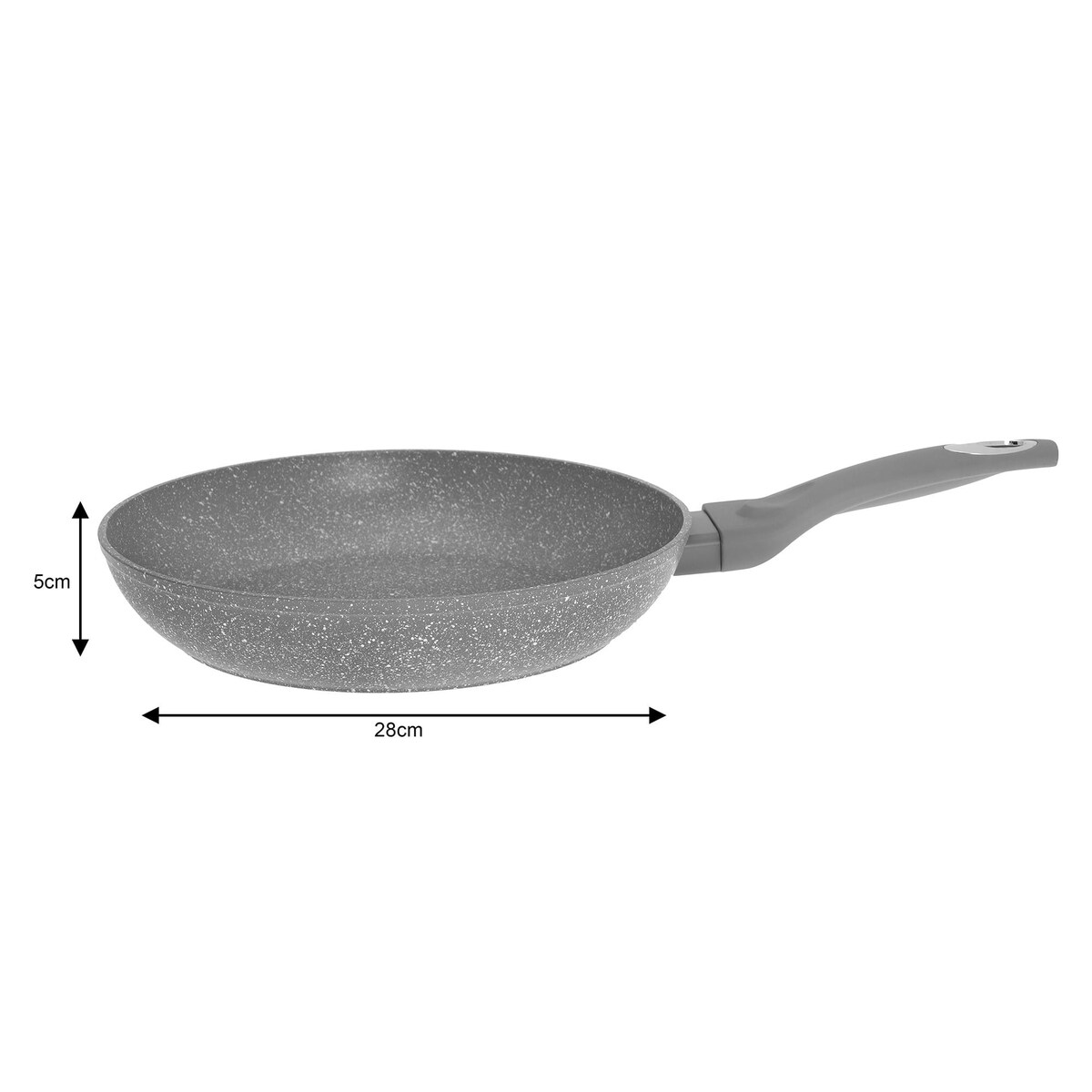 Patelnia granitowa 28cm indukcja gaz KLAUSBERG Marmo Grey