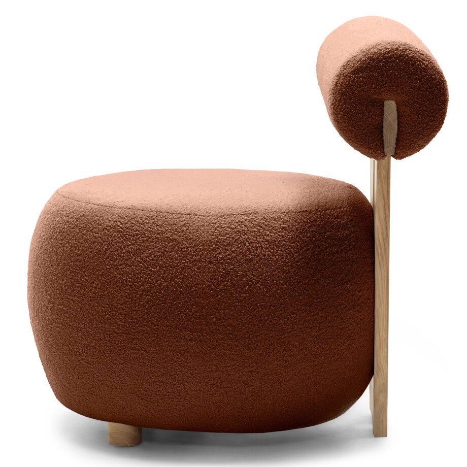 Fotel tapicerowany HANNI - V miedziany 70x63x71 cm