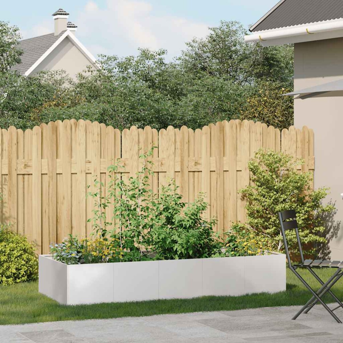 vidaXL Doniczka 200x80x40 cm Stal nierdzewna