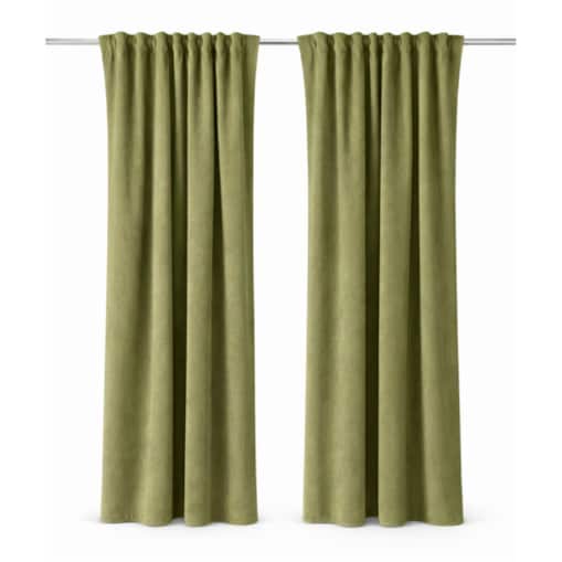 Zasłona zaciemniająca welurowa Werona w kolorze oliwkowym 250 cm