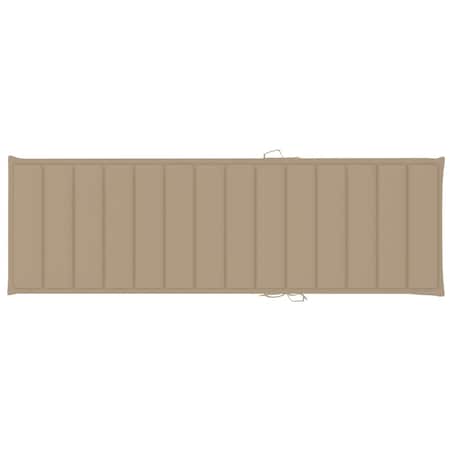 vidaXL Podwójny leżak z beżowymi poduszkami, impregnowana sosna