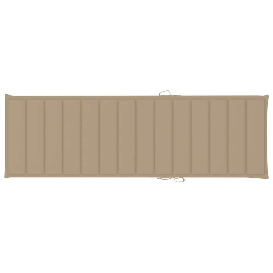 vidaXL Podwójny leżak z beżowymi poduszkami, impregnowana sosna