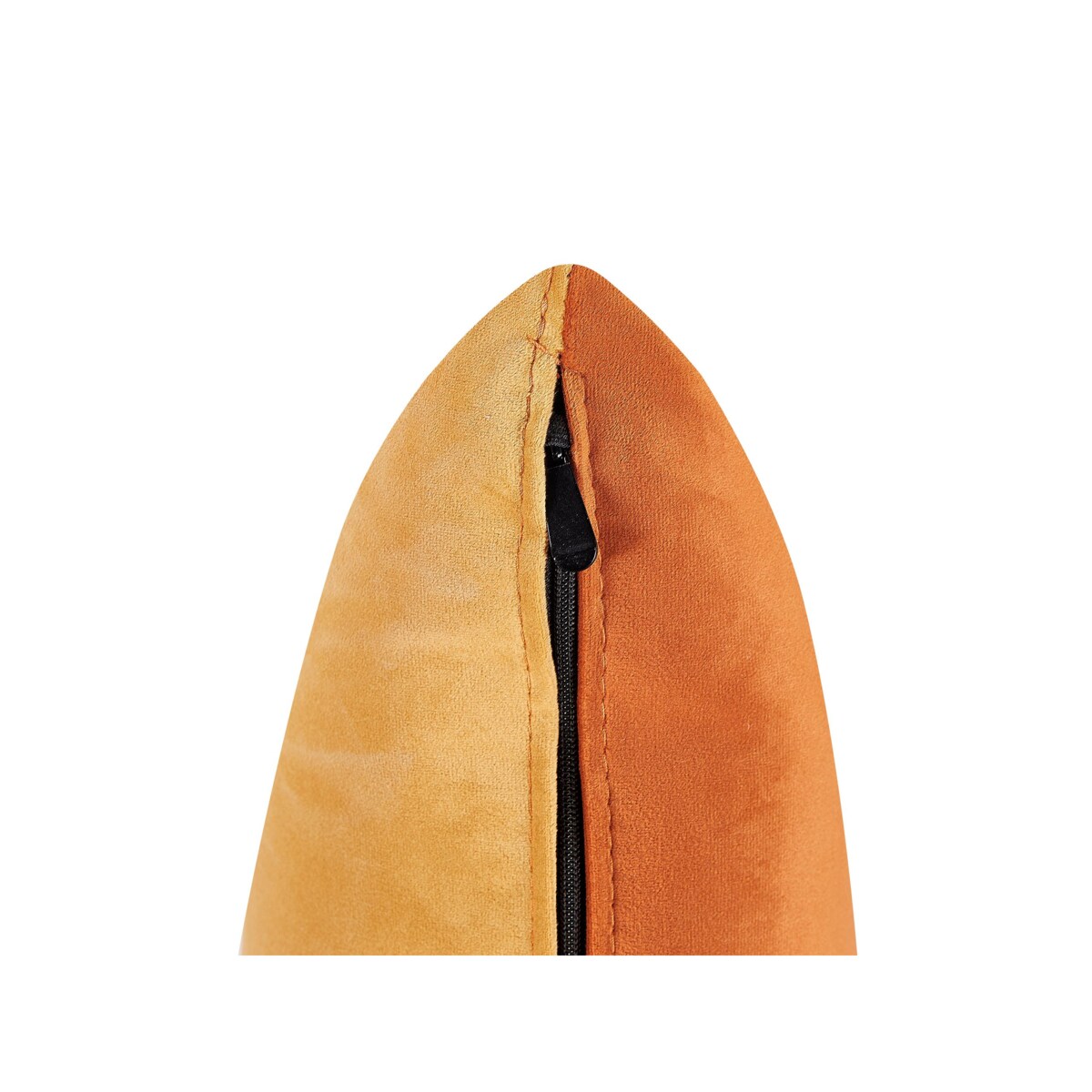 Szezlong welurowy prawostronny pomarańczowy GONESSE